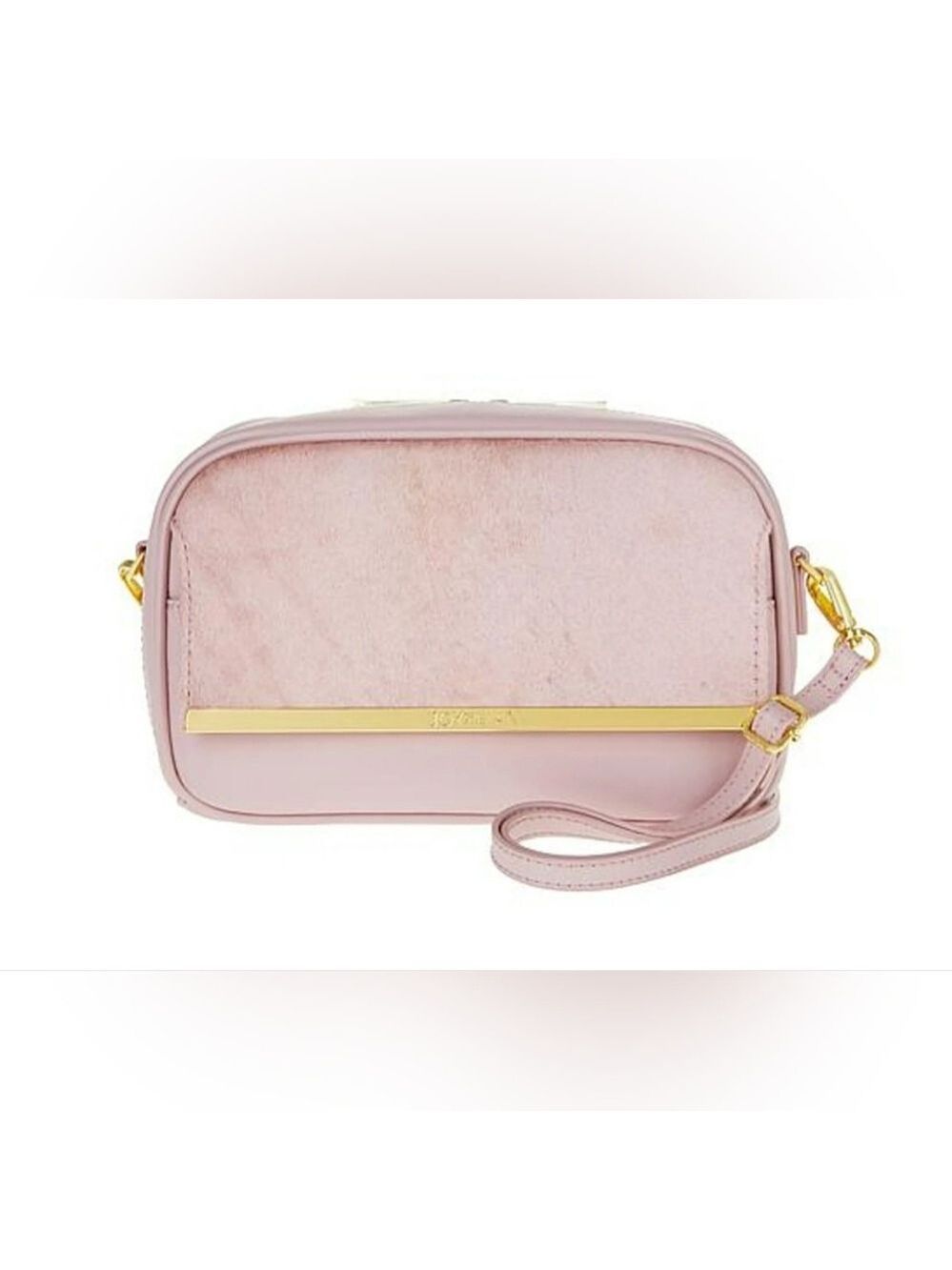 JOY & IMAN | Luxe Pink Blush Leather | Calf Hair Crossbody Bag